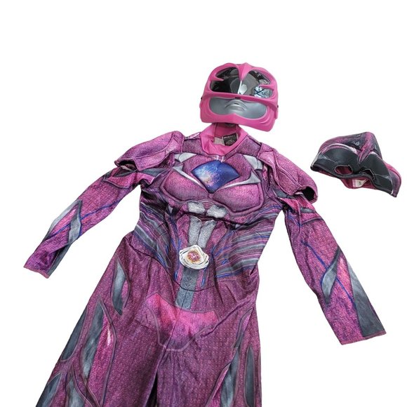 disguise pink power ranger size small 4-6 halloween costume with 2 masks. - Picture 4 of 7
